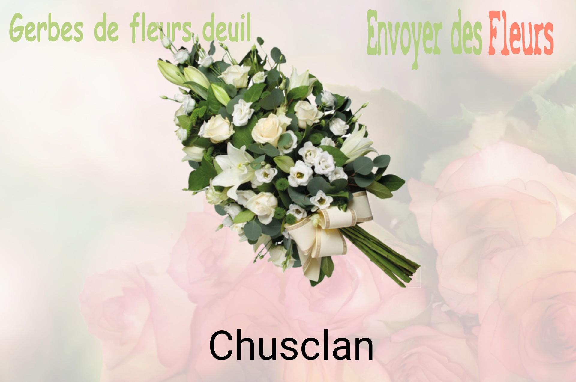 Gerbe de fleurs de deuil livrée à Chusclan
